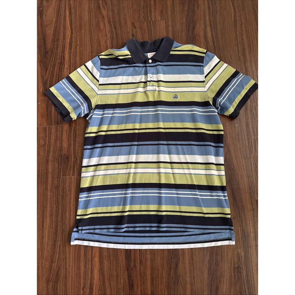 Brooks Brothers 346 Men's L Horizontal Stripe Polo Preppy Casual Golf Spring